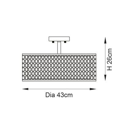 Endon 101568 - Ytmonterad ljuskrona CORDERO 3xE27/10W/230V guld