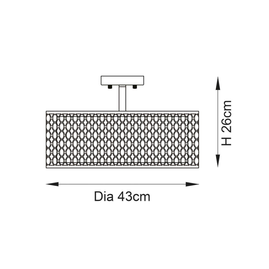 Endon 101568 - Ytmonterad ljuskrona CORDERO 3xE27/10W/230V guld