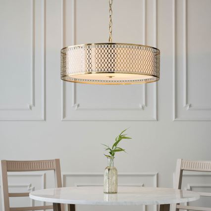Endon 101569 - Hänglampa med kedja CORDERO 3xE27/10W/230V guld