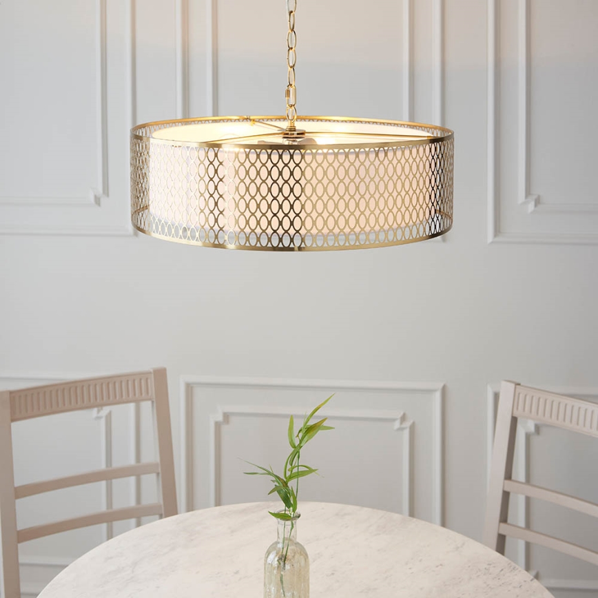 Endon 101569 - Hänglampa med kedja CORDERO 3xE27/10W/230V guld