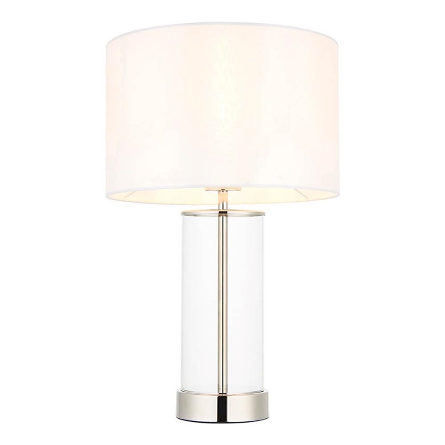 Endon 102674 - Dimmbar bordslampa LESSINA 1xE27/10W/230V blank krom/vit