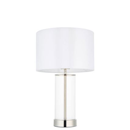 Endon 102674 - Dimmbar bordslampa LESSINA 1xE27/10W/230V blank krom/vit