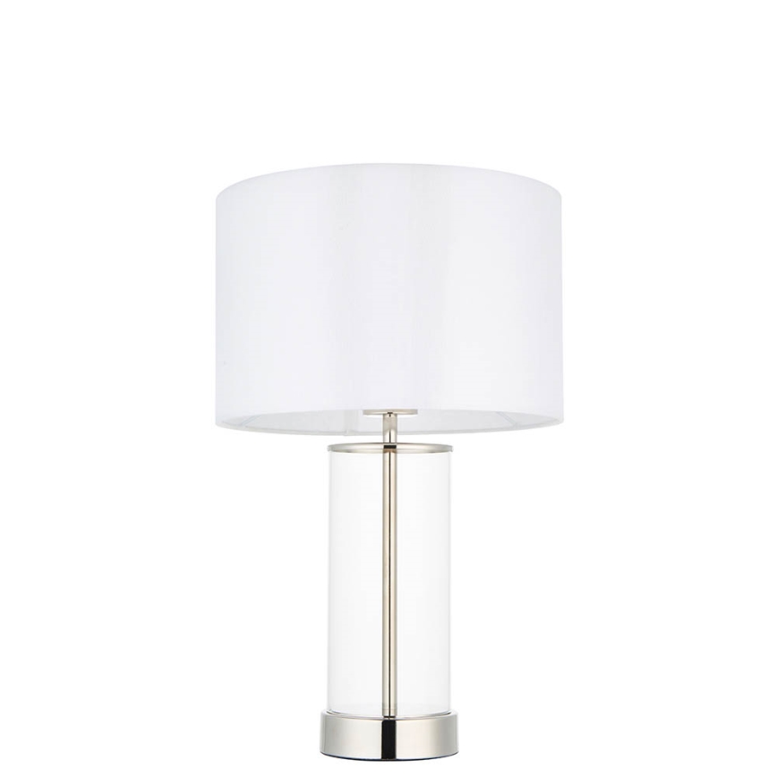 Endon 102674 - Dimmbar bordslampa LESSINA 1xE27/10W/230V blank krom/vit