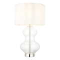 Endon 102676 - Dimmbar bordslampa KELDA 1xE27/10W/230V vit/mattkrom