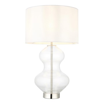 Endon 102676 - Dimmbar bordslampa KELDA 1xE27/10W/230V vit/mattkrom