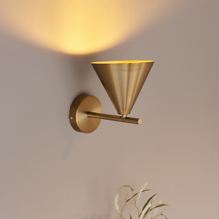 Endon 102893 - Väggspotlight CAPE 1xE14/7W/230V mässing