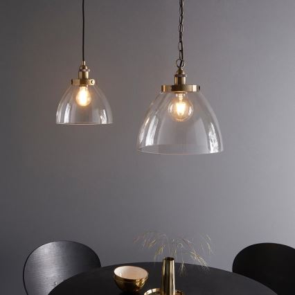 Endon 102926 - Ljuskrona på kedja HANSEN 1xE27/10W/230V mässing