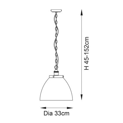 Endon 102926 - Ljuskrona på kedja HANSEN 1xE27/10W/230V mässing