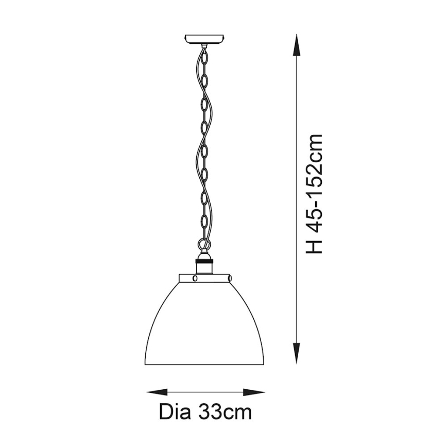 Endon 102926 - Ljuskrona på kedja HANSEN 1xE27/10W/230V mässing