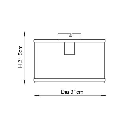 Endon 103112 - Taklampa HOPTON 1xE27/10W/230V mattkrom