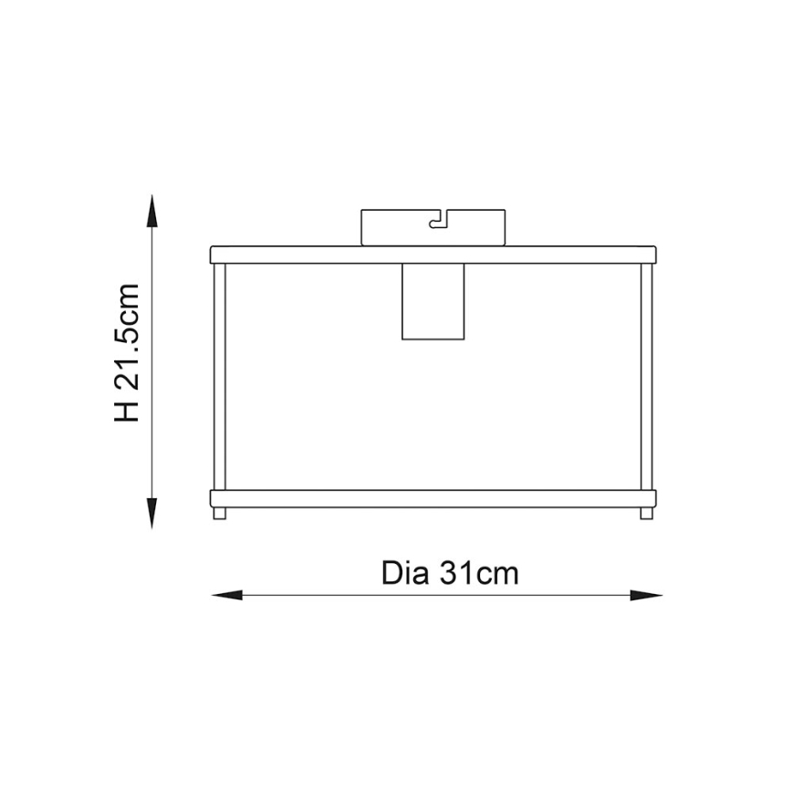 Endon 103112 - Taklampa HOPTON 1xE27/10W/230V mattkrom