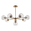 Endon 103172 - Pendelkrona ALLEGRA 8xE14/7W/230V mässing/genomskinlig
