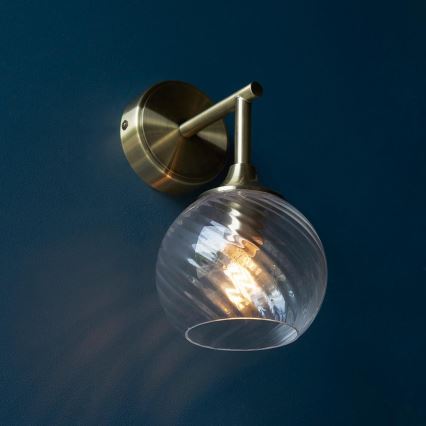 Endon 103173 - Vägglampa ALLEGRA 1xE14/7W/230V mässing/genomskinlig