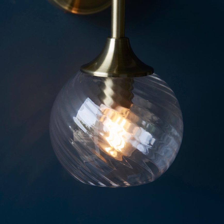 Endon 103173 - Vägglampa ALLEGRA 1xE14/7W/230V mässing/genomskinlig