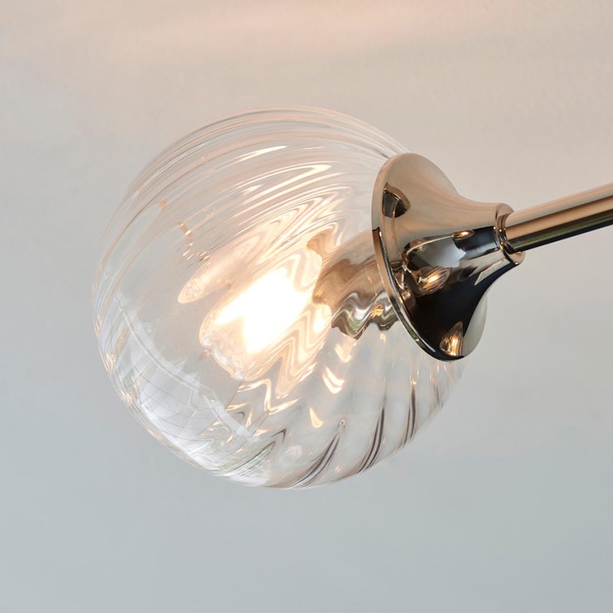 Endon 104050 - Pendelkrona ALLEGRA 6xE14/7W/230V skinande krom/genomskinlig