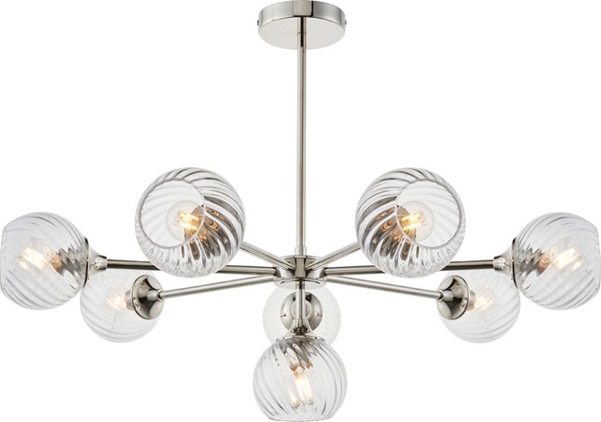 Endon 104051 - Ljuskrona på stång ALLEGRA 8xE14/7W/230V polerad krom