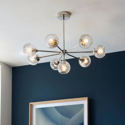 Endon 104051 - Ljuskrona på stång ALLEGRA 8xE14/7W/230V polerad krom