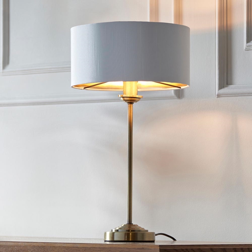 Endon 104054 - Bordslampa HIGHCLERE 1xE14/7W/230V vit/mässing diameter 25 cm