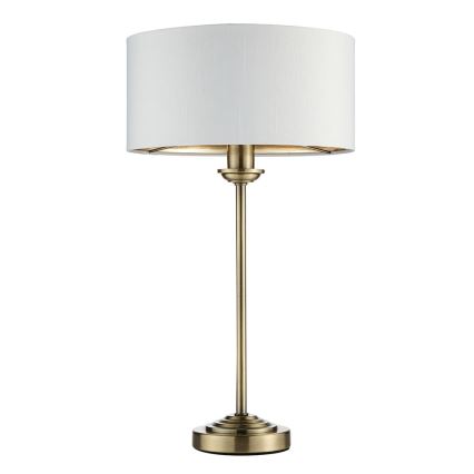 Endon 104054 - Bordslampa HIGHCLERE 1xE14/7W/230V vit/mässing diameter 25 cm
