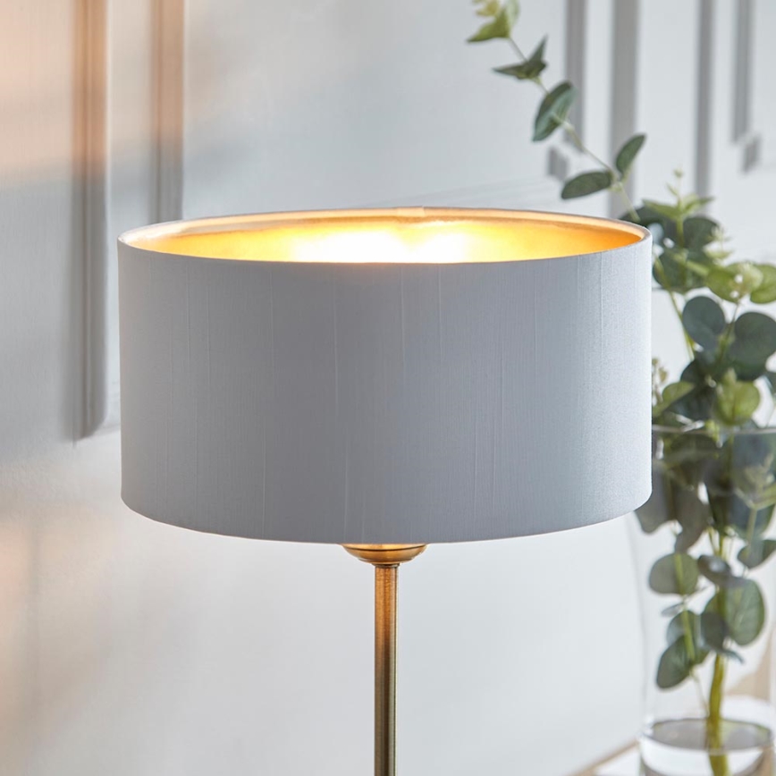 Endon 104054 - Bordslampa HIGHCLERE 1xE14/7W/230V vit/mässing diameter 25 cm