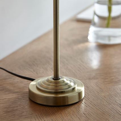Endon 104054 - Bordslampa HIGHCLERE 1xE14/7W/230V vit/mässing diameter 25 cm