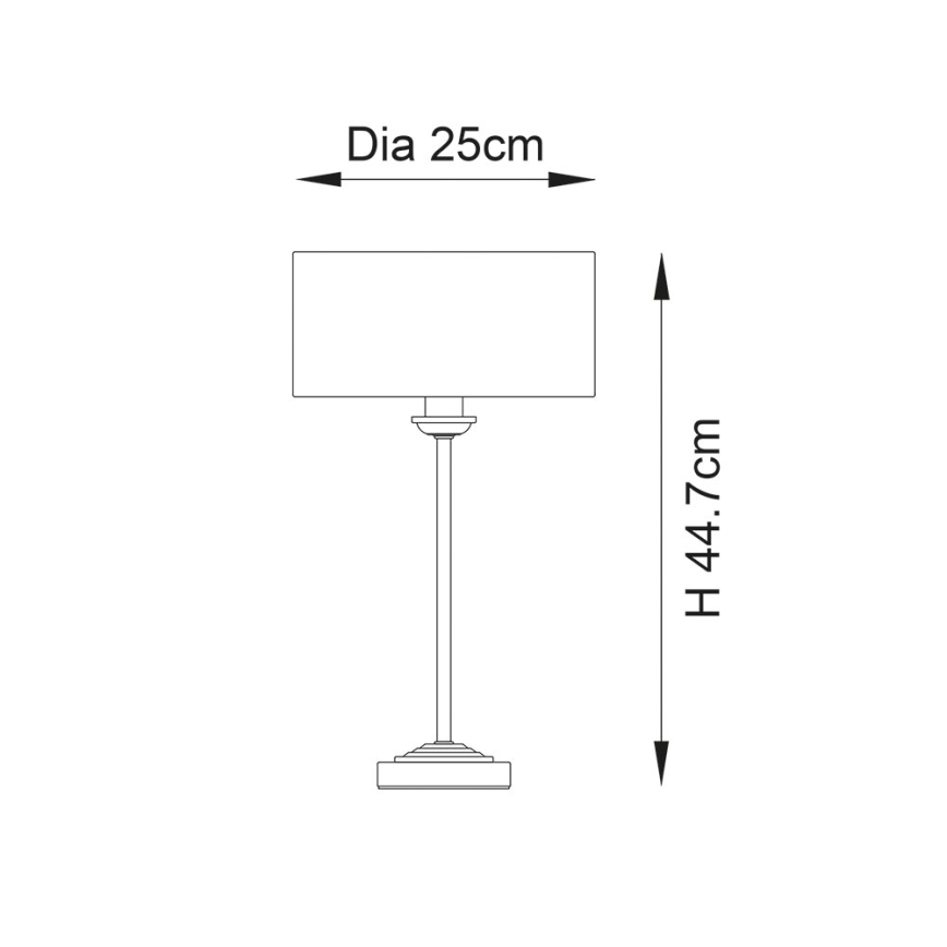 Endon 104054 - Bordslampa HIGHCLERE 1xE14/7W/230V vit/mässing diameter 25 cm
