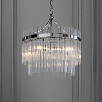 Endon 104113 - Taklampa med kedja MARIETTA 3xE14/7W/230V polerad krom