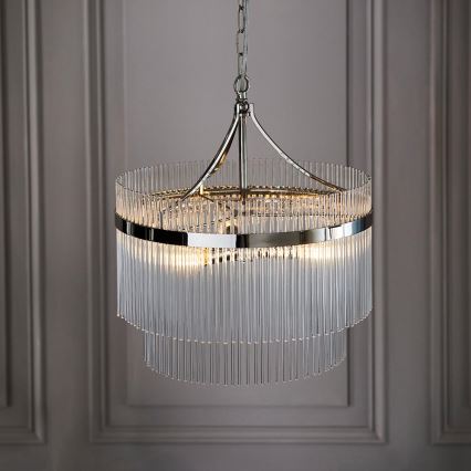 Endon 104113 - Taklampa med kedja MARIETTA 3xE14/7W/230V polerad krom