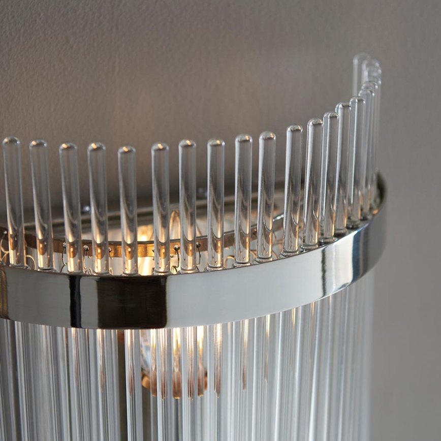 Endon 104114 - Vägglampa MARIETTA 1xE14/6W/230V skinande krom/genomskinlig