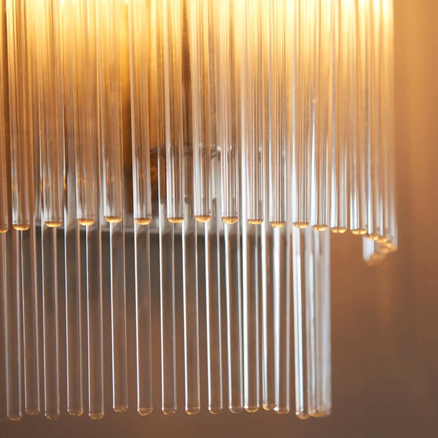 Endon 104114 - Vägglampa MARIETTA 1xE14/6W/230V skinande krom/genomskinlig