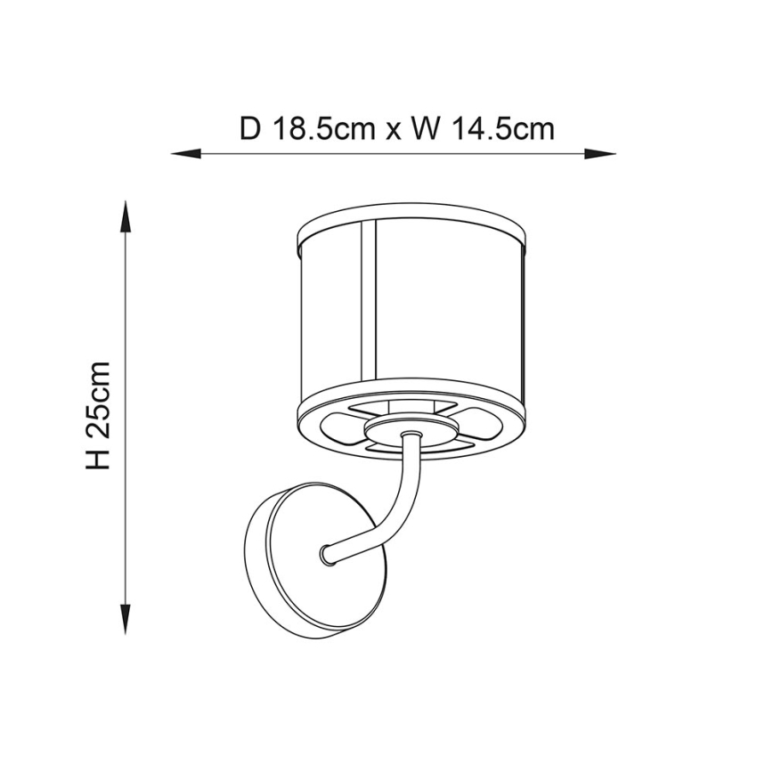Endon 106003 - Vägglampa HOPTON 1xE14/7W/230V polerad krom