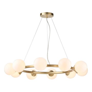 Endon 106008 - Pendellampa med kabel OTIS 10xG9/3W/230V guldfärgad