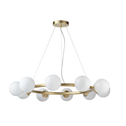 Endon 106008 - Pendellampa med kabel OTIS 10xG9/3W/230V guldfärgad