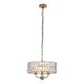 Endon 106243 - Ljuskrona med kedja CLIFTON 3xE14/6W/230V Ø 38,5 cm mässing/klar