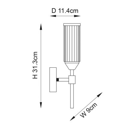 Endon 106258 - Vägglampa TOUR 1xG9/3W/230V mässing