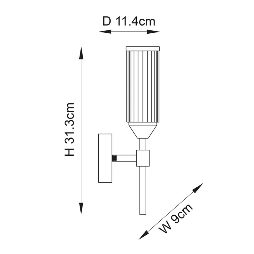 Endon 106258 - Vägglampa TOUR 1xG9/3W/230V mässing