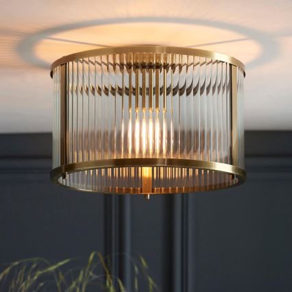 Endon 106265 - Taklampa RIDGETON 1xE27/10W/230V mässing