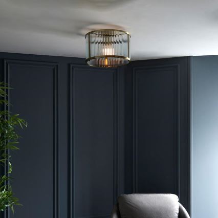 Endon 106265 - Taklampa RIDGETON 1xE27/10W/230V mässing
