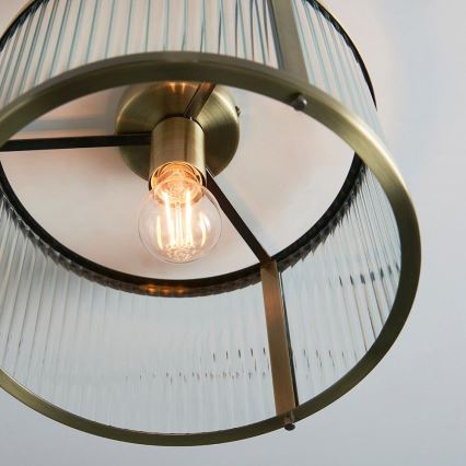 Endon 106265 - Taklampa RIDGETON 1xE27/10W/230V mässing