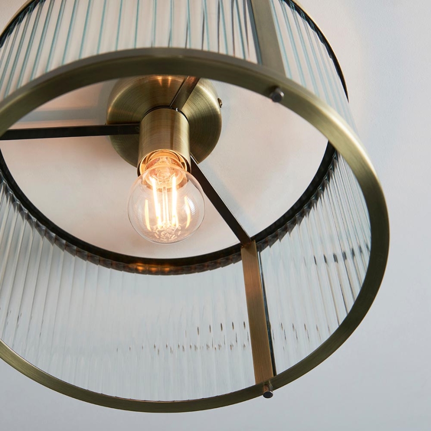 Endon 106265 - Taklampa RIDGETON 1xE27/10W/230V mässing