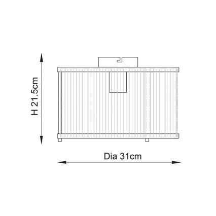 Endon 106265 - Taklampa RIDGETON 1xE27/10W/230V mässing