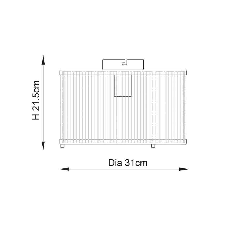 Endon 106265 - Taklampa RIDGETON 1xE27/10W/230V mässing