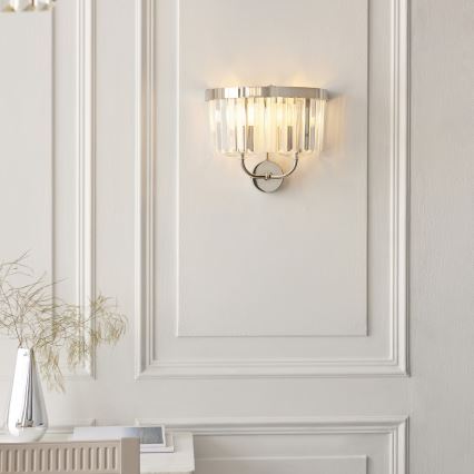 Endon 106448 - Vägglampa CHESTERFIELD 2xE14/6W/230V blank krom