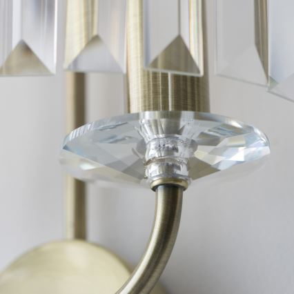 Endon 106450 - Vägglampa CHESTERFIELD 2xE14/6W/230V mässing