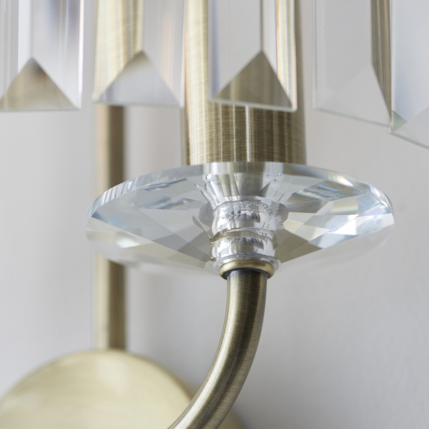 Endon 106450 - Vägglampa CHESTERFIELD 2xE14/6W/230V mässing