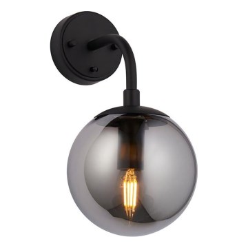 Endon 106664 - Vägglampa ONTARIO 1xE14/7W/230V svart/rökig