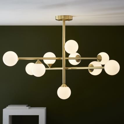 Endon 106754 - OTIS ljuskrona på stång 10xG9/5W/230V, guld