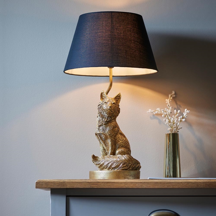 Endon 106796 - Bordslampa FOX 1xE14/6W/230V svart/mässing