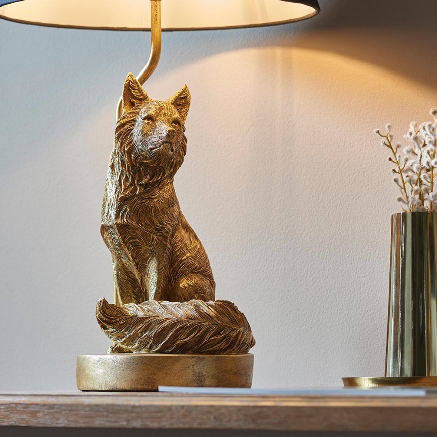 Endon 106796 - Bordslampa FOX 1xE14/6W/230V svart/mässing