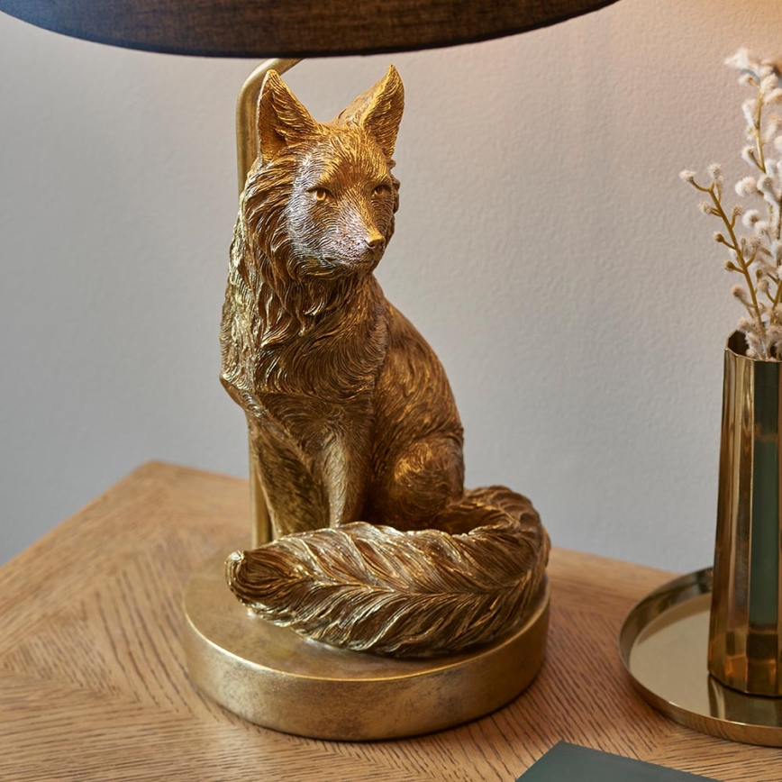 Endon 106796 - Bordslampa FOX 1xE14/6W/230V svart/mässing